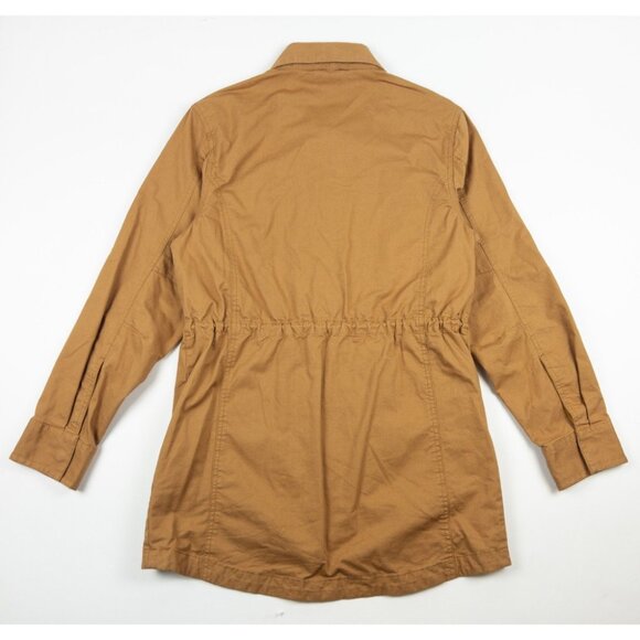 Pact Utility Field Jacket Womens Small Organic Cotton Pockets Cargo Orange Twill - Picture 3 of 11